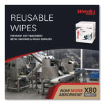 Power Clean X80 Heavy Duty Cloths, 1/4 Fold, 12.5 x 12, White, 50/Box, 4 Boxes/Carton