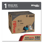 Power Clean X80 Heavy Duty Cloths, 11.1 x 16.8, Blue, 160 Wipers/Carton