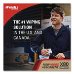 Power Clean X80 Heavy Duty Cloths, 11.1 x 16.8, Blue, 160 Wipers/Carton