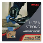 Power Clean X80 Heavy Duty Cloths, 11.1 x 16.8, Blue, 160 Wipers/Carton