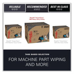 Power Clean X80 Heavy Duty Cloths, 11.1 x 16.8, Blue, 160 Wipers/Carton