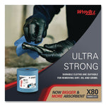 Power Clean X80 Heavy Duty Cloths, Jumbo Roll, 12.4 x 12.2, Blue, 475/Roll