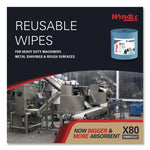 Power Clean X80 Heavy Duty Cloths, Jumbo Roll, 12.4 x 12.2, Blue, 475/Roll