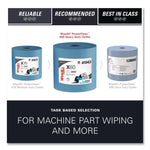 Power Clean X80 Heavy Duty Cloths, Jumbo Roll, 12.4 x 12.2, Blue, 475/Roll