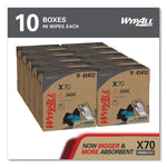 X70 Cloths, POP-UP Box, 9.13 x 16.8, Blue, 100/Box, 10 Boxes/Carton