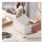 White One-Piece Non-Window Bakery Boxes, 6.25 x 3.75 x 2.13, White, Paper, 250/Bundle