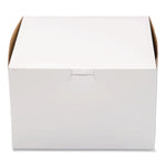White One-Piece Non-Window Bakery Boxes, 8 x 8 x 4, White, Paper, 250/Carton