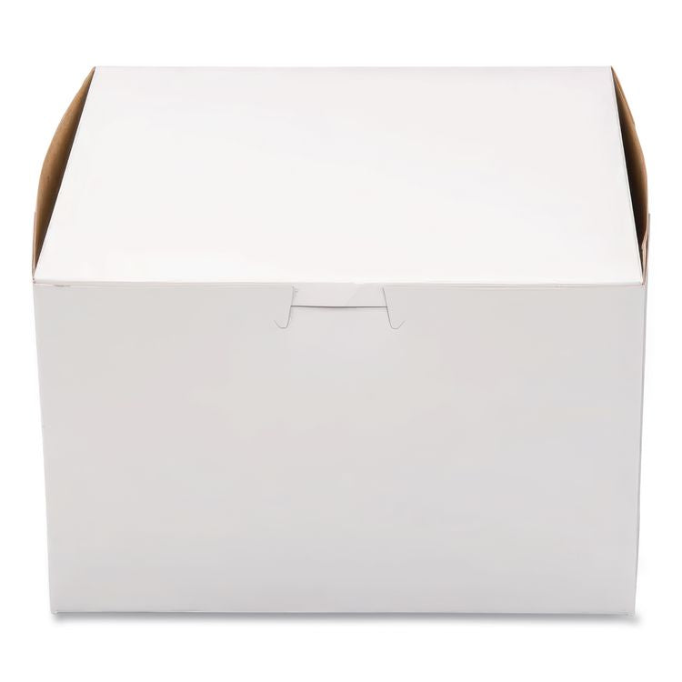 White One-Piece Non-Window Bakery Boxes, 8 x 8 x 4, White, Paper, 250/Carton