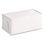 White One-Piece Non-Window Bakery Boxes, 4 x 9 x 5, White, Paper, 250/Carton