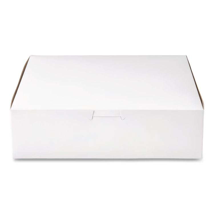 White One-Piece Non-Window Bakery Boxes, 9 x 9 x 2.5, White, Paper, 250/Carton