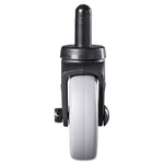 Replacement Bayonet-Stem Swivel Casters, Grip Ring Stem, 3" Soft Rubber Wheel, Black