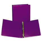 Earth's Choice Plant-Based Durable Fashion View Binder, 3 Rings, 1" Capacity, 11 x 8.5, Purple, 2/Pack