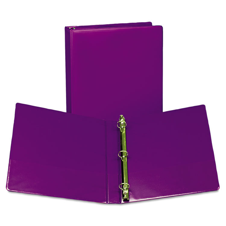 Earth's Choice Plant-Based Durable Fashion View Binder, 3 Rings, 1" Capacity, 11 x 8.5, Purple, 2/Pack