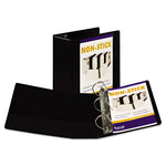 Nonstick D-Ring View Binder, 3 Rings, 5" Capacity, 11 X 8.5, Black