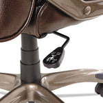 Alera Veon Series Executive High-Back Bonded Leather Chair, Supports Up To 275 Lb, Brown Seat/back, Bronze Base