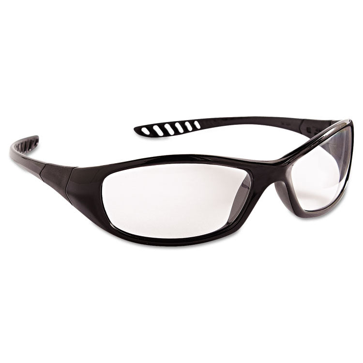 V40 Hellraiser Safety Glasses, Black Frame, Clear Anti-Fog Lens