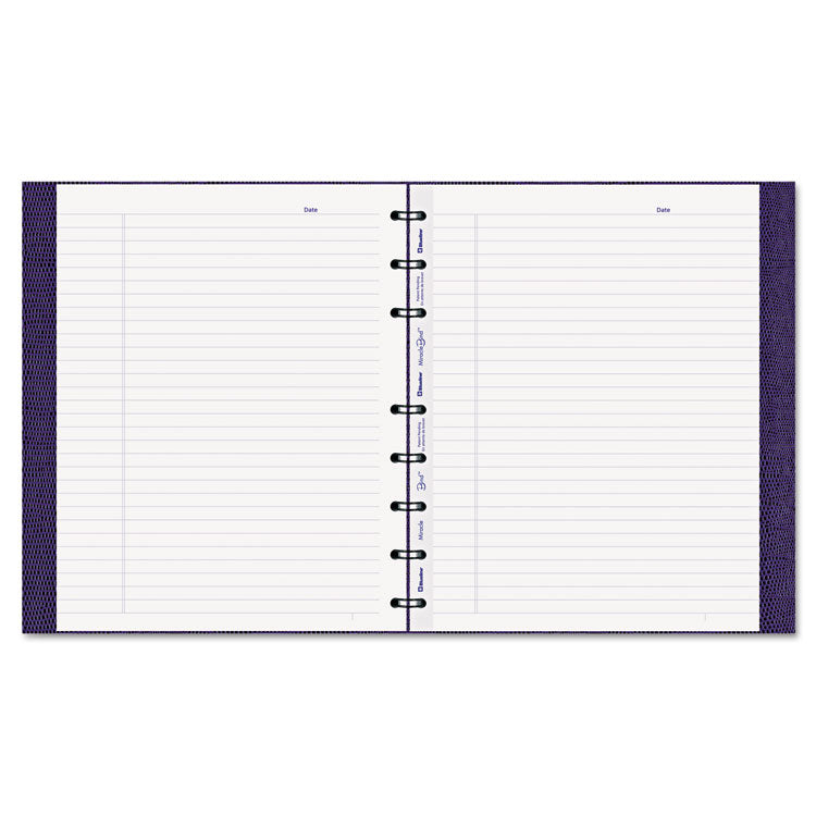 MiracleBind Notebook, 1-Subject, Medium/College Rule, Purple Cover, (75) 9.25 x 7.25 Sheets