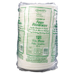 Quiet Classic Laminated Foam Dinnerware, Plate, 9" dia, White, 500/Carton