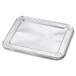 Steam Pan Foil Lids, Fits Half-Size Pan, 30 Gauge, 12.27 x 10.44, 100/Carton