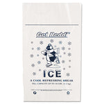Ice Bags with Twist-Ties, Ice: Penguin Icon Labeling, 10 lb Capacity, 12" x 21", Clear, 1,000/Carton