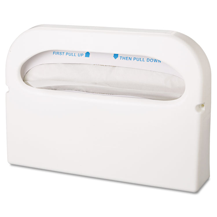 Health Gards Toilet Seat Cover Dispenser, Half-Fold, 16 X 3.25 X 11.5, White, 2/box