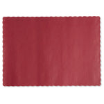 Solid Color Scalloped Edge Placemats, 9.5 X 13.5, Red, 1,000/carton
