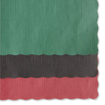 Solid Color Scalloped Edge Placemats, 9.5 X 13.5, Hunter Green, 1,000/carton