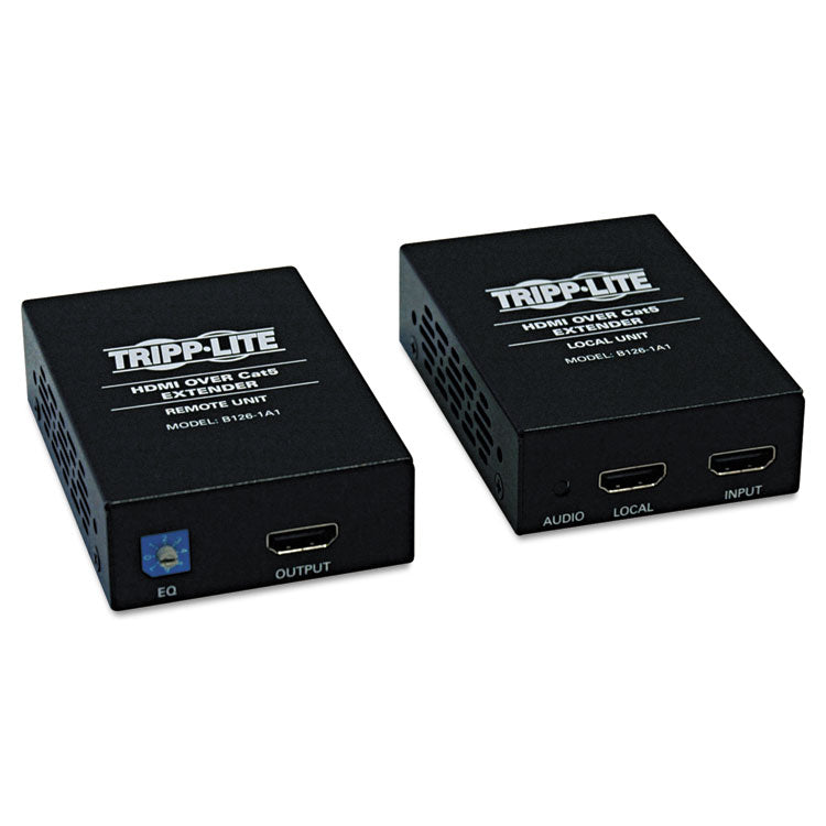 HDMI Over CAT5/CAT6 Active Extender Kit, Box-Style Transmitter/Receiver, Black