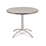 CafeWorks Table, Cafe-Height, Round, 36" x 30", Gray/Silver