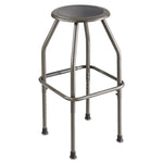 Diesel Industrial Stool with Stationary Seat, Backless, Supports Up to 250 lb, 22.5" to 29.5" Seat Height, Pewter