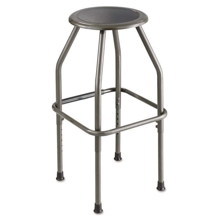 Diesel Industrial Stool with Stationary Seat, Backless, Supports Up to 250 lb, 22.5" to 29.5" Seat Height, Pewter