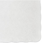 Knurl Embossed Scalloped Edge Placemats, 9.5 X 13.5, White, 1,000/carton