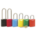 Pro Series High Visibility Aluminum Padlock, 5 Pin, Red