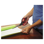 Precision Scissors, 8" Long, 3.13" Cut Length, Straight Gray/Red Handle