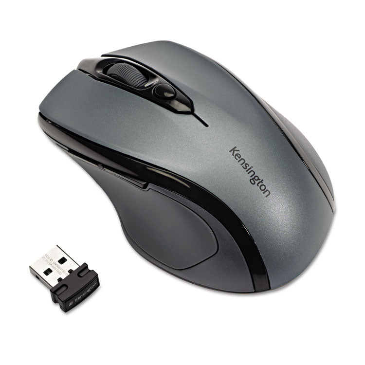 Pro Fit Mid-Size Wireless Mouse, 2.4 Ghz Frequency/30 Ft Wireless Range, Right Hand Use, Gray