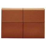 Expanding Wallet, 3.5" Expansion, 1 Section, Elastic Cord Closure, Tabloid Size, Brown