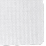 Knurl Embossed Scalloped Edge Placemats, 9.5 X 13.5, White, 1,000/carton