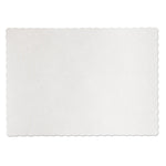 Knurl Embossed Scalloped Edge Placemats, 9.5 X 13.5, White, 1,000/carton