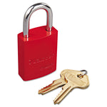 Pro Series High Visibility Aluminum Padlock, 5 Pin, Red