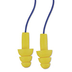 E-A-R UltraFit Reusable Earplugs, Corded, 25 dB NRR, Blue/Yellow, 200 Pairs