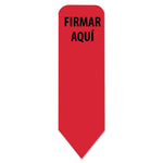 Arrow Message Page Flags in Dispenser, "FIRMAR AQUI", Red, 120 Flags/Pack