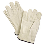 Unlined Pigskin Driver Gloves, Gunn Cut, Straight Thumb, X-Large, Cream, 12 Pairs