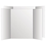 Two Cool Tri-Fold Poster Board, 36 X 48, White/white, 6/carton