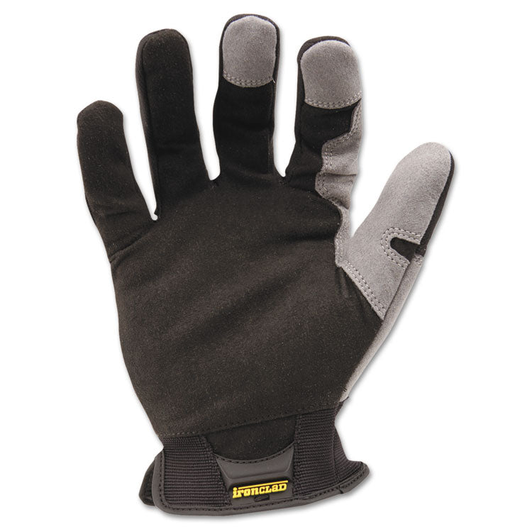 Workforce Gloves, EN388: 3121, Large, Gray/Black, Pair