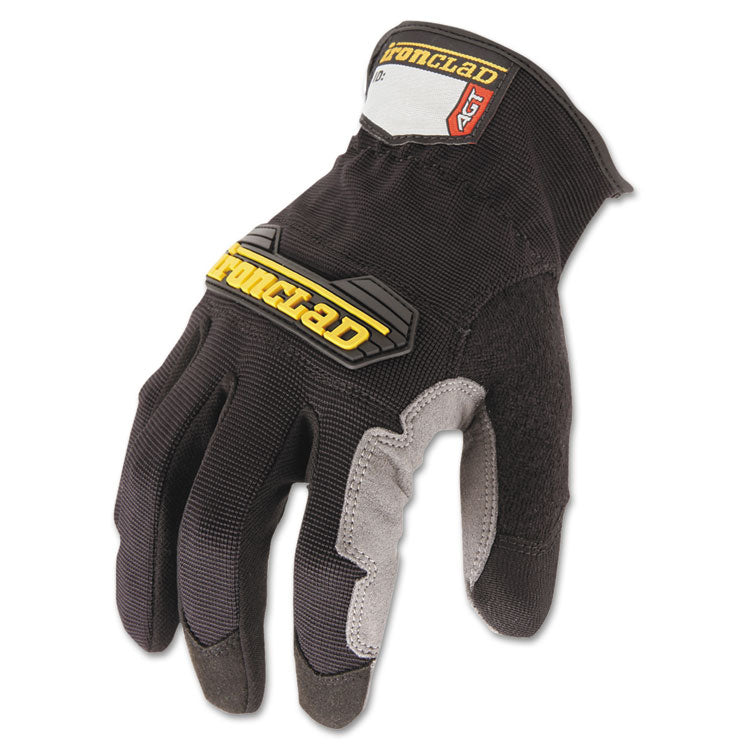 Workforce Gloves, EN388: 3121, Large, Gray/Black, Pair