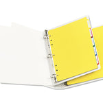 Heavy-Duty Plastic Dividers With Multicolor Tabs And White Labels , 5-Tab, 11 X 8.5, Assorted, 1 Set