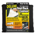 The Comfortmakers Deluxe Seat/back Cushion, Memory Foam, 17 X 2.75 X 17.5, Black