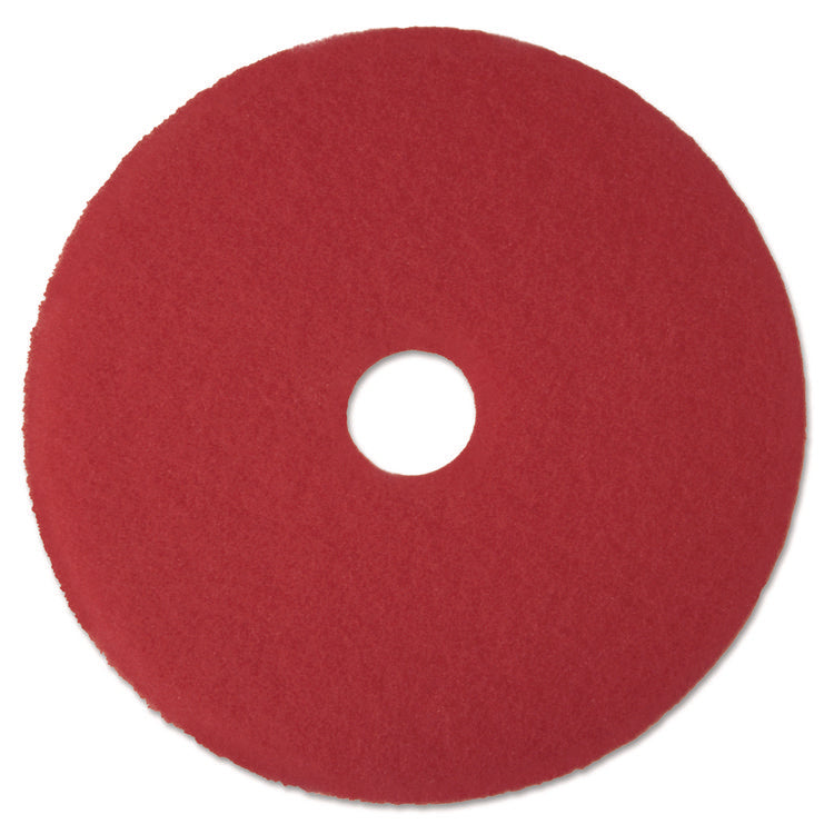 Low-Speed Buffer Floor Pads 5100, 13" Diameter, Red, 5/carton