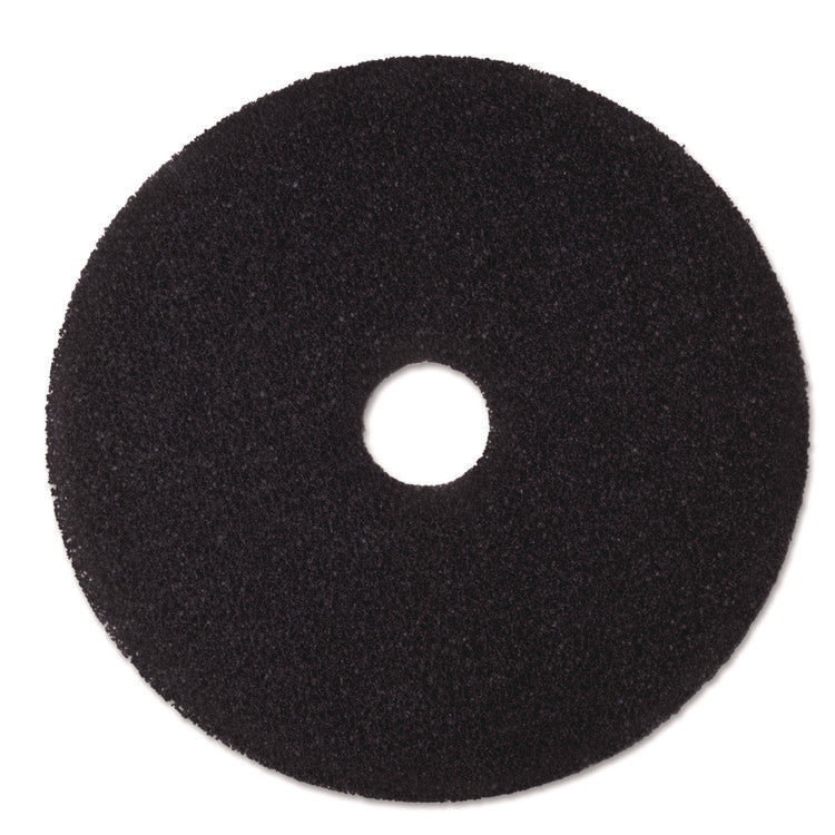 Low-Speed Stripper Floor Pad 7200, 19" Diameter, Black, 5/carton