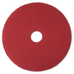 Low-Speed Buffer Floor Pads 5100, 12" Diameter, Red, 5/carton